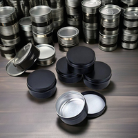 Fourniture abondante de boîte en étain en aluminium de 0.2-0.3mm d'épaisseur substrat rond boîtier en métal noir en fer modèle d'emballage alimentaire écologique peut
