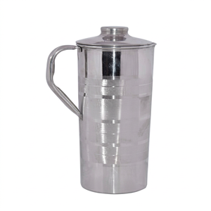 Stainless Steel Herbal Water Jug Lid Metal Handle Eco-Friendly <b>1</b>-2.5 <b>Litre</b> Modern Design Hotel Home Restaurant Office Business - Product Image 1
