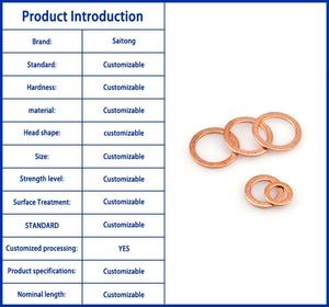 Заводская изготовленная на заказ шайба желто-красный фиолетовый латунный покрытый с прорезями комплект прокладки простой отделки - Product Image 2