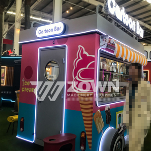 Chariot alimentaire mobile écologique de qualité alimentaire, chariot à snacks multifonctionnel pour la vente de boissons et de restauration rapide - Product Image 3