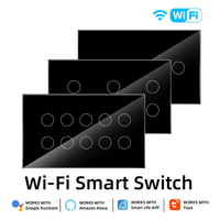 Interrupteur intelligent WiFi Tuya Comans Premium, panneau tactile multi-boutons pour Alexa Google Home