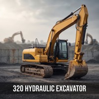 Excavatrice hydraulique d'occasion 320, 22 tonnes, machine de terrassement robuste pour projet de démolition, exportation