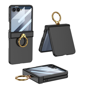 เคสโทรศัพท์ Galaxy Z Flip 5 6 Flip 7  วัสดุ PC พร้อมวงแหวนโลหะและบานพับ สำหรับ Samsung Galaxy Z Flip 7 Flip 6 5 4 - Product Image 5