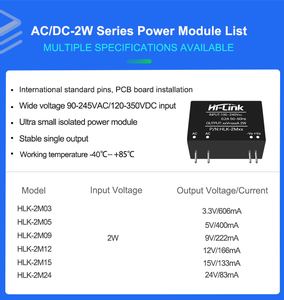 <span class=keywords><strong>HLK</strong></span>-<span class=keywords><strong>2M03</strong></span> AC-DC 220V à 3.3V 2W Buck abaisseur Module d'alimentation convertisseur Intelligent ménage interrupteur CE - Product Image 2