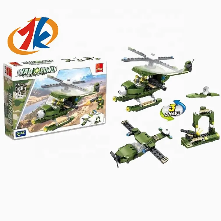 2023 new children's educational toys kids 170pcs of helicopter building blocks assembling toys set