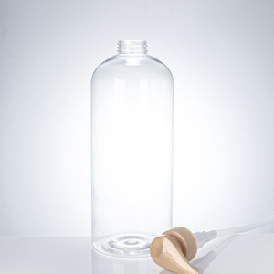 Bouteille ronde transparente 1l 32 oz, 1000ml, 32 oz, avec pompe à Lotion, blanche et <span class=keywords><strong>noire</strong></span>, ensemble imprimé personnalisé, pour shampooing, pet - Product Image 2