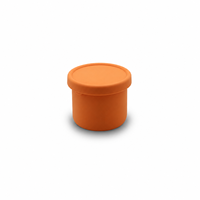 Petite boîte à lunch ronde en silicone avec couvercle, compatible micro-ondes, réutilisable, pour le bureau, l'école, vente en gros