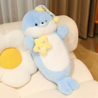 Peluche Lion de Mer Bleu, Jouet en Peluche Doux, Coussin Créature Marine pour Chambre d'Enfant, Décoration de Crèche, Cadeau, Vente en Ligne