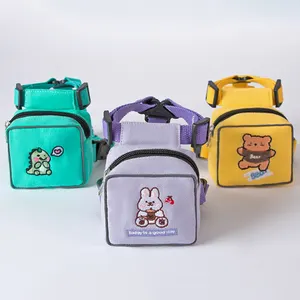 Fast Shipping Wholesale Manufacturer Canvas Nylon High Quality Luxury Pattern Printing Pet Dog Harness with Snack Bag