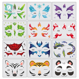 Verjaardagsfeestje Benodigdheden Gunsten Dinosaurus Tijger <span class=keywords><strong>Panda</strong></span> Gezicht Tatoeages Verf Voor Kinderen Jongens Meisjes Make-Up Gezichtsmasker Tatoeages Voor Kinderen - Product Image 6