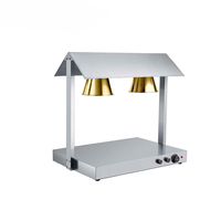Cuisine Acier Inoxydable Grand Garder Viande Halogène Chaud Alimentaire Réchauffeur Isolation Chauffe 4-Réservoir Ampoules Buffet Station Sculpture Nourriture Légère