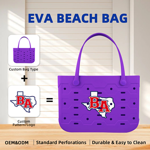 Bolso de Playa Impermeable de EVA con Diseño Hueco, Secado Rápido, Antiarena, Esencial para el Verano, Bolso Tote para Mujer con Cadenas, Portátil - Product Image 1
