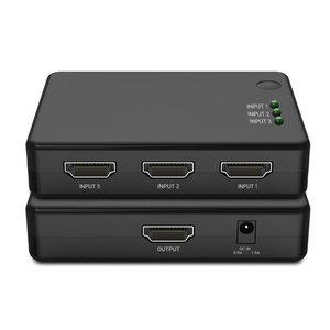 Conmutador HDMI - Conmutador de 3 puertos, compatible con 4K, incluye control remoto para cambiar entre fuentes de forma sencilla. * - Product Image 1