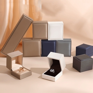 High-end Jewelry <b>Packing</b> <b>Box</b> Wire Drawing Process Pu Leather Jewelry <b>Box</b> Wholesale Jewelry <b>Box</b> Multiple Colors Available - Product Image 2
