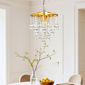 Hiện đại Vòng trang trí LED Đèn Chùm Pha Lê & đèn Mặt dây E14 Đèn trần sang trọng có thể điều chỉnh chiều cao treo đèn - Product Image 5