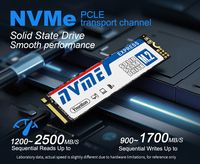قرص صلب داخلي جديد من Ymeiton OEM M.2 NVMe SSD عالي السرعة 2280 SATA بغلاف بلاستيكي سعة 256 جيجا-1 تيرابايت لاسلكي