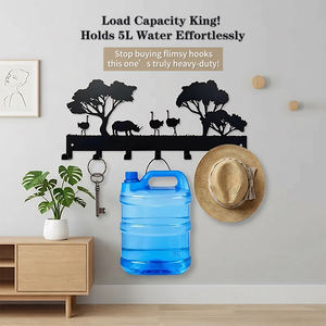 Organizador de Ropa y Llaves Adhesivo de Pared con 7 Ganchos, Ahorra Espacio, Resistente a la Oxidación, Duradero para Armario, Oficina, Dormitorio - Product Image 6