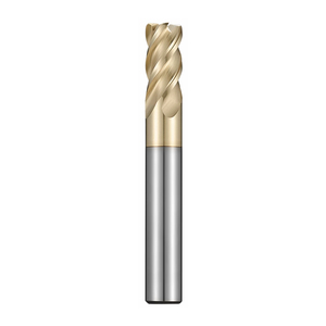 Fraise à bout rond Bibo 4 cannelures en acier titane avec revêtement résistant aux hautes températures, fraise dynamique en alliage de titane - Product Image 1