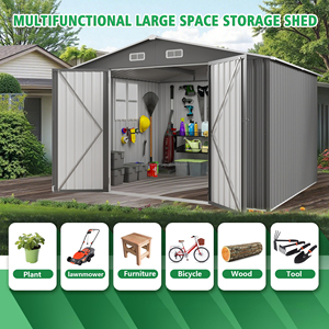 Capanno per Attrezzi da Giardino 10x12FT, Resistente ed Ecologico, in Acciaio, Facile da Montare, per Uso in Ogni Condizione Meteo, Antiruggine, Impermeabile, Chiudibile a Chiave - Product Image 6
