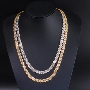 Pass Diamond <b>Tester</b> VVS Moissanite Cuban Chain with GRA 18K <b>Gold</b> Vermeil 925 Silver Custom Handmade Hip Hop Iced Out Men Jewelry - Product Image 3