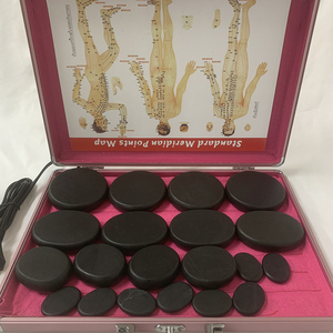 Pink Box Elektrischer Steinheizer mit 20 Heißen <span class=keywords><strong>Massage</strong></span>-Steinen Heizgerät Spa Basalt Set Kit - Product Image 2