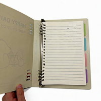 Carnet à spirales transparent A5 à 6 trous avec recharges de papier