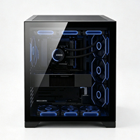 Boîtier PC Gaming Haute Qualité ATX en Verre Trempé, Compatible Refroidisseur Liquide 360, Boîtier Tour Complète pour Ordinateur de Bureau