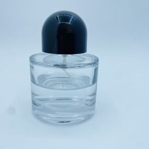 Bouteille de parfum de luxe transparente de 50ml avec base en verre de capuchon en plastique dôme pour la distribution de parfum de parfum de soins personnels - Product Image 2