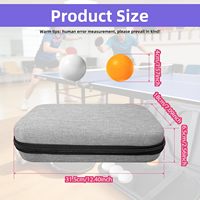 Étui de transport antichoc en EVA pour raquette de tennis de table, doublure intérieure en mousse prédécoupée, sac de rangement pour ping-pong avec 6 supports indépendants pour balles