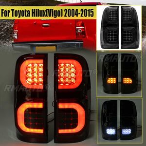 2 uds luces traseras Led de humo de coche para Toyota Hilux <span class=keywords><strong>Vigo</strong></span> KUN26 SR SR5 Workmate 2004 2005 2006 - 2015 Pickup luz trasera de freno de marcha atrás - Product Image 1