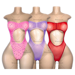 Maxsun Ropa de Baile Exótica <span class=keywords><strong>Bikini</strong></span> Disfraz de Baile con Pedrería Atractivo Conjunto de Dos Piezas para Baile Exótico MS142 - Product Image 3