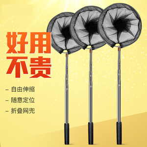 Épuisette télescopique pliable en acier inoxydable, ensemble d'équipement de pêche portable - Product Image 2