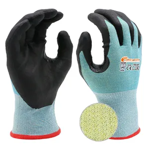 ENTE SAFETY China supplier construction gloves safety stainless steel wire cut resistant nitrile foam durable gloves