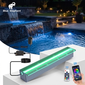 Cascata a Lama in Acrilico da 150 cm per Piscina, con LED a Colori Variabili, per Piscine e Spa Esterne - Product Image 1