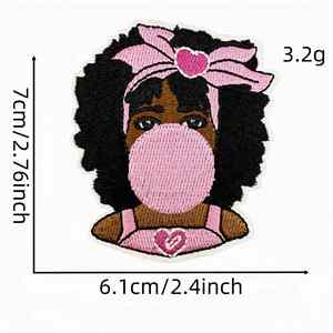 Iron on Embroidery Cartoon Black Girl Magic <b>Patch</b> for Clothes <b>Backpack</b> Decoration - Product Image 6
