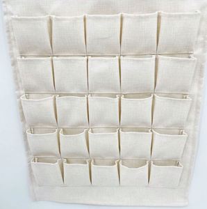 Calendrier de l'Avent en toile de jute vierge avec poches, à suspendre au mur, pour la décoration de Noël à la maison - Échantillon gratuit - Product Image 2