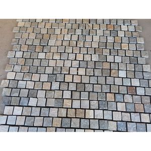 หินกรวดหินชนวนหลากสีธรรมชาติบนเครื่องปูผิวทางสำหรับถนนรถแล่น - Product Image 6