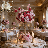 Boule de fleurs artificielles OLERAY Champagne, grande boule florale, centre de table pour les planificateurs de mariages aux États-Unis, entreprise de location d'événements