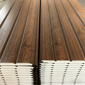 Panneau mural en métal décoratif extérieur modulaire léger <span class=keywords><strong>industriel</strong></span>, isolation en mousse de polyuréthane PU pour entrepôt - Product Image 3