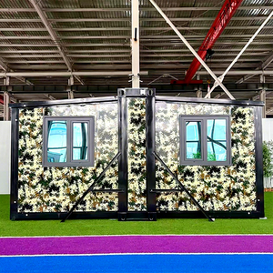 Maison conteneur modulaire préfabriquée en acier de 20 pieds au design moderne, avec panneaux sandwich en bois, pour bureau extérieur - Product Image 1