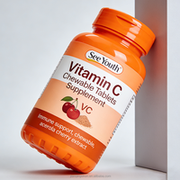 Comprimés à croquer de vitamine C, soutien immunitaire, antioxydant, beauté de la peau, complément alimentaire quotidien