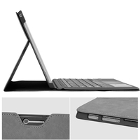 Housse Universelle en Cuir Noir pour Tablette Microsoft Surface Pro 4 / 5 / 6 / 7 de 12.3 Pouces