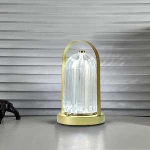 3 Color Modes Night Light Touch Control Glass Lampshade Gifts For Friends Usb Portable Rechargeable Led Table Lamp