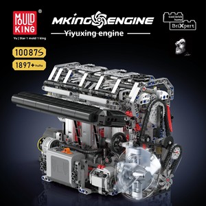 MUID KING Modellino <span class=keywords><strong>di</strong></span> Motore V8 in Scala 1:8, Blocchi <span class=keywords><strong>di</strong></span> Costruzione Meccanici in Plastica, Giocattolo per Ragazzi - Product Image 6