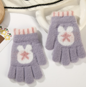 <span class=keywords><strong>Gants</strong></span> tricotés en jacquard pour bébé, motif <span class=keywords><strong>Mickey</strong></span> et étoiles, en velours de vison doux et chaud, résistants au froid, pour l'extérieur en hiver - Product Image 5