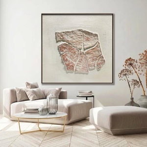 Pintura Acrílica Abstracta de Naturaleza Muerta sobre Lienzo, Arte Hecho a Mano con Textura 3D de Yeso, Decoración para Pasillo y Sala de Estar - Product Image 3