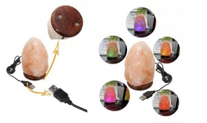 Bán Hot USB muối đá đèn USB Himalaya màu thay đổi Muối đèn Himalaya USB Muối đèn - Product Image 5