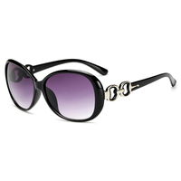 Lunettes de soleil classiques rétro pour femmes, monture ovale tendance, petites lunettes de soleil en forme de gourde, disponibles en noir, blanc, or, rouge - Vente en gros