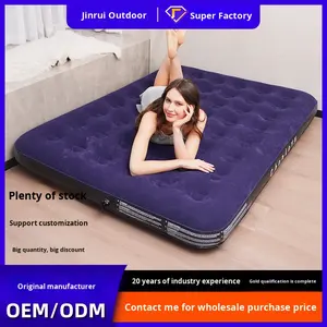 Colchón Inflable de Aire para Exteriores, Plegable, Engrosado, con 24 Orificios, para Acampar y Uso Doméstico, Cama Inflable con Doble Flocado y Bomba Eléctrica - Product Image 4