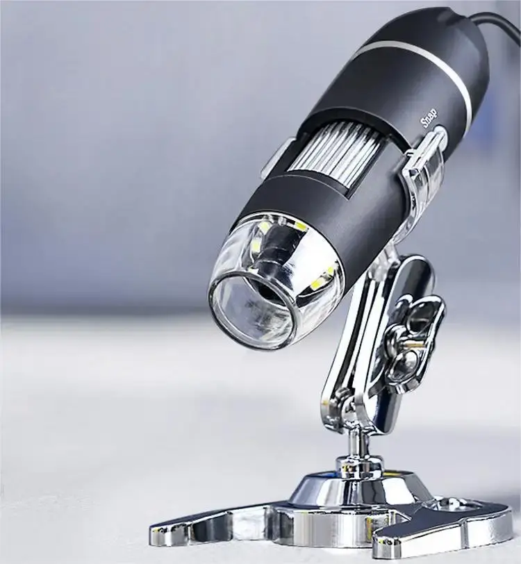 Microscope numérique 1600X Caméra X4 3in1 Type-C Microscope numérique USB portable pour enfants avec lumières LED